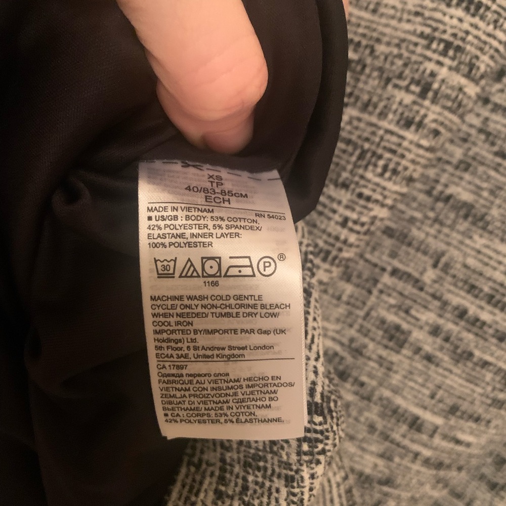 BANANA REPUBLIC Black and White Bell Sleeve Tweed Dress - Picture 7 of 15